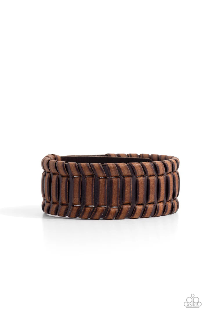 Western WRAP-ture - Brown Urban Bracelet