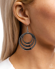 Load image into Gallery viewer, Contemporary Culture - Black (Rhinestone) Earring
