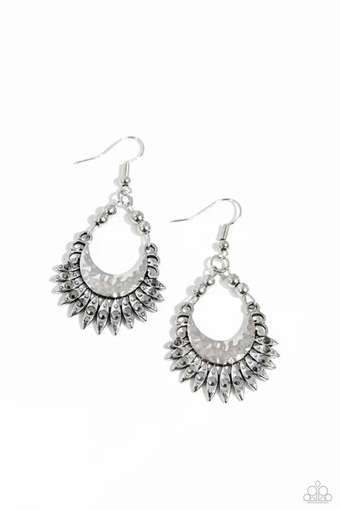 Lunar Luxury - Silver Earring