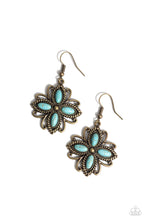 Load image into Gallery viewer, Badlands Ballad - Brass (Turquoise) Earring
