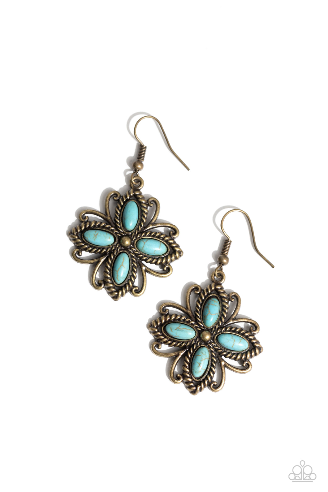 Badlands Ballad - Brass (Turquoise) Earring