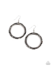 Load image into Gallery viewer, Gritty Glow - Silver (Hematite) Earring
