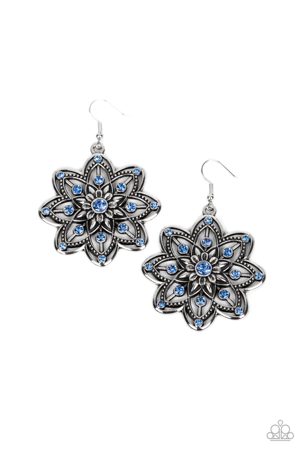 Prismatic Perennial - Blue (Rhinestone) Petal Earring