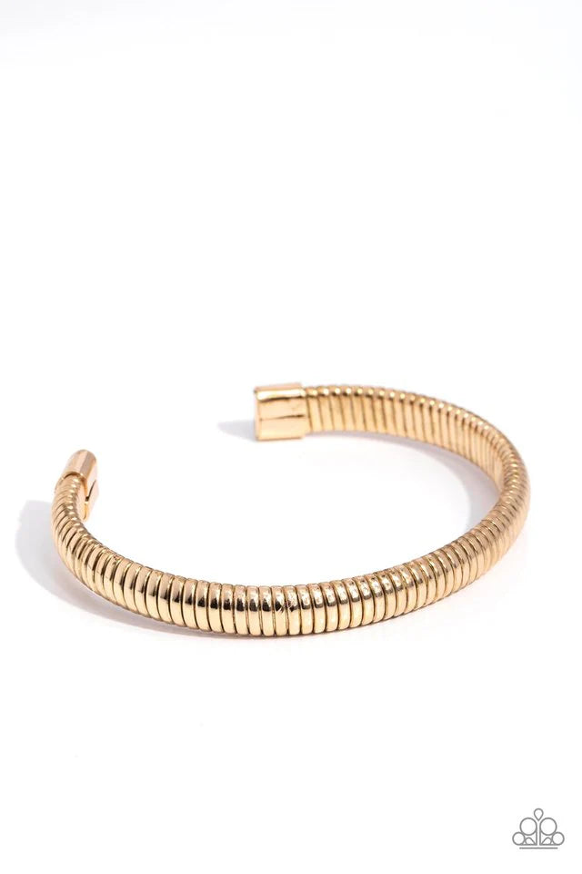 Let It RIB - Gold Cuff Bracelet