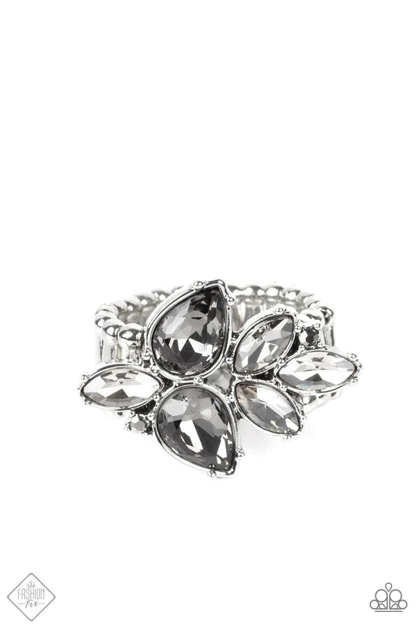 Ice-Cold Couture - Silver (Smoky) Ring (MM-0622)