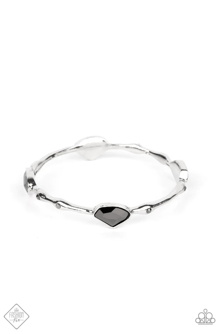 Chiseled Craze - Silver (Hematite) Bracelet (MM-1022)