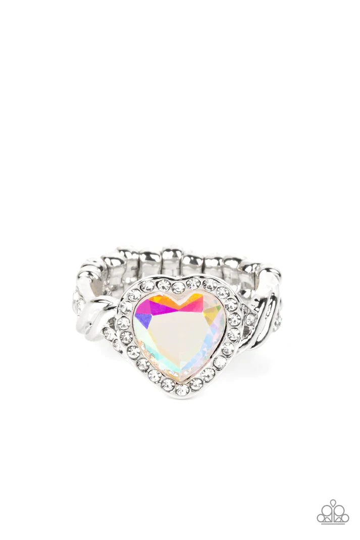 Committed to Cupid - Multi (Iridescent) Ring