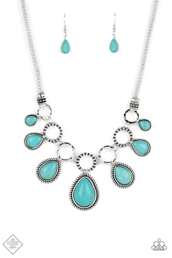 Riverside Relic - Blue (Turquoise) Necklace (SSF-1022)