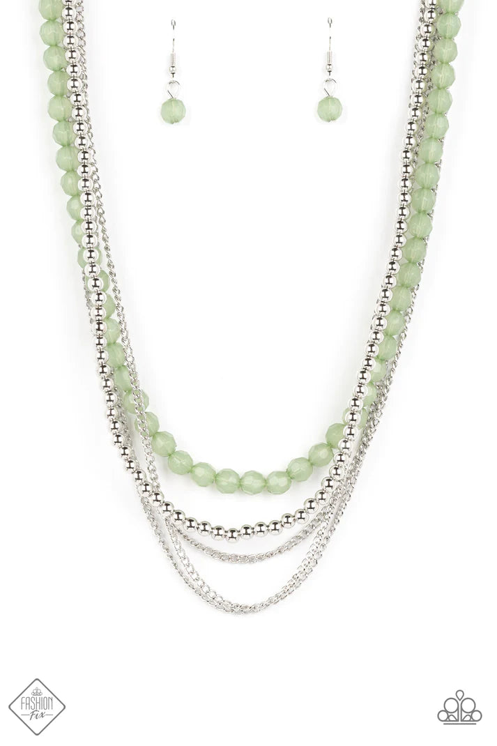 Boardwalk Babe - Green Necklace (GM-1022)