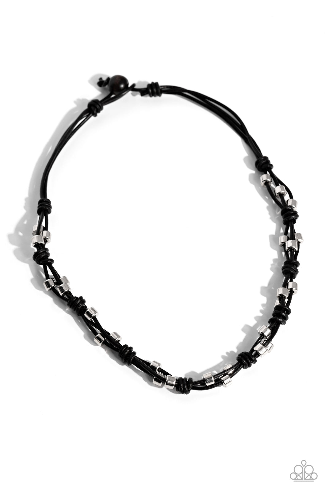 Braided Brawl - Black Necklace