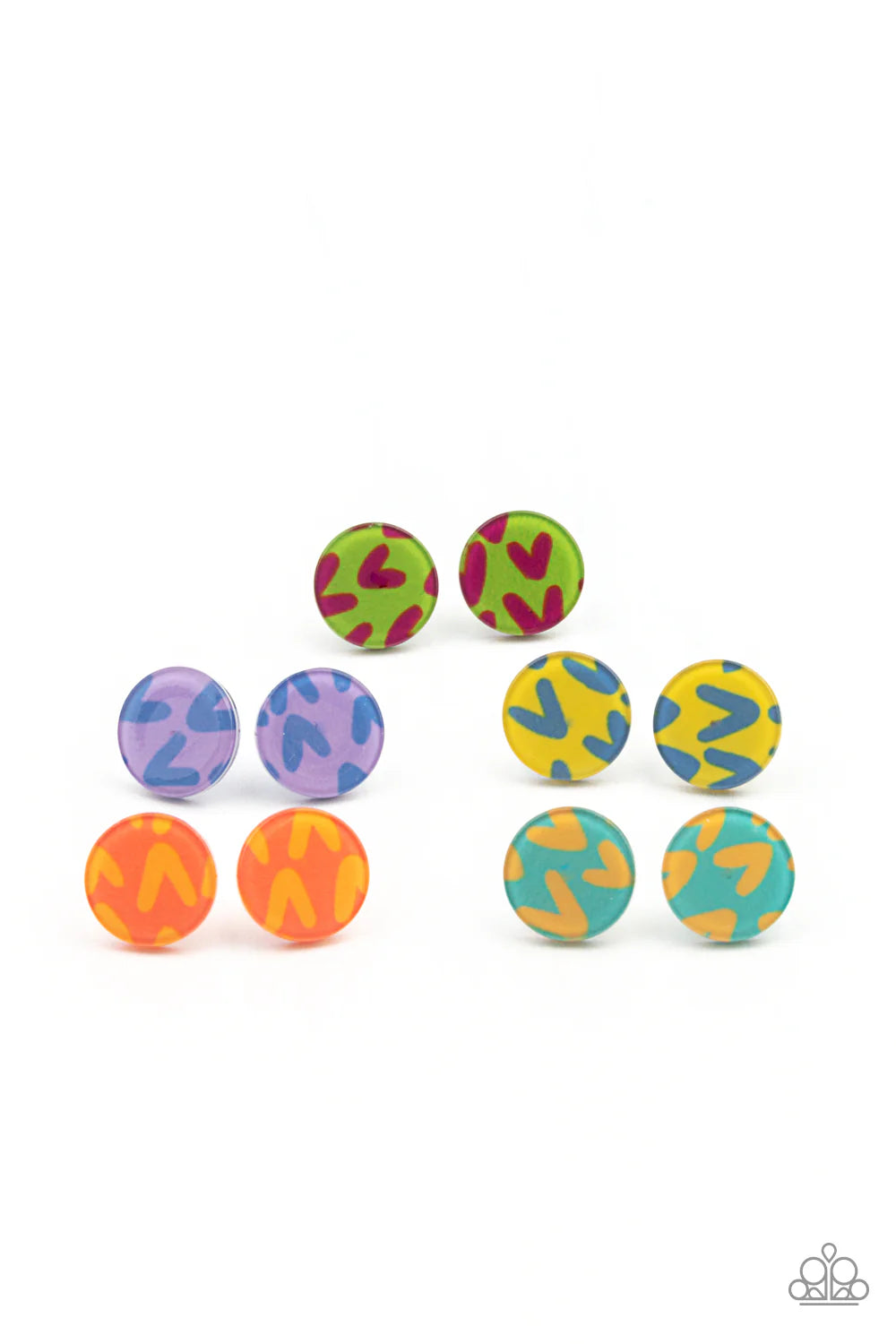 Starlet Shimmer  - Multi Colored Resin Disc Earring