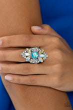 Load image into Gallery viewer, GLISTEN Here! - Blue  (Iridescent Trio) Ring (LOP-0723)
