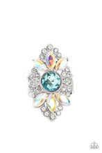 Load image into Gallery viewer, GLISTEN Here! - Blue  (Iridescent Trio) Ring (LOP-0723)

