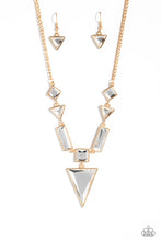 Load image into Gallery viewer, Fetchingly Fierce - Gold (White Gems) Necklace (LOP-0723)
