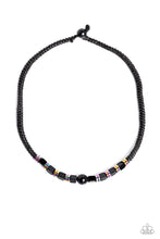 Load image into Gallery viewer, Oil Spill Orbit - Black (Oil Spill) Urban Necklace
