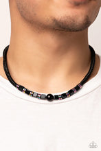 Load image into Gallery viewer, Oil Spill Orbit - Black (Oil Spill) Urban Necklace
