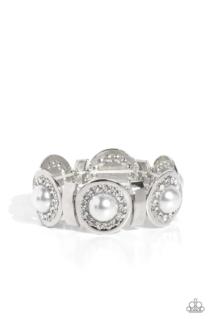 Summer Serenade - White (Gem) Bracelet (LOP-0623)