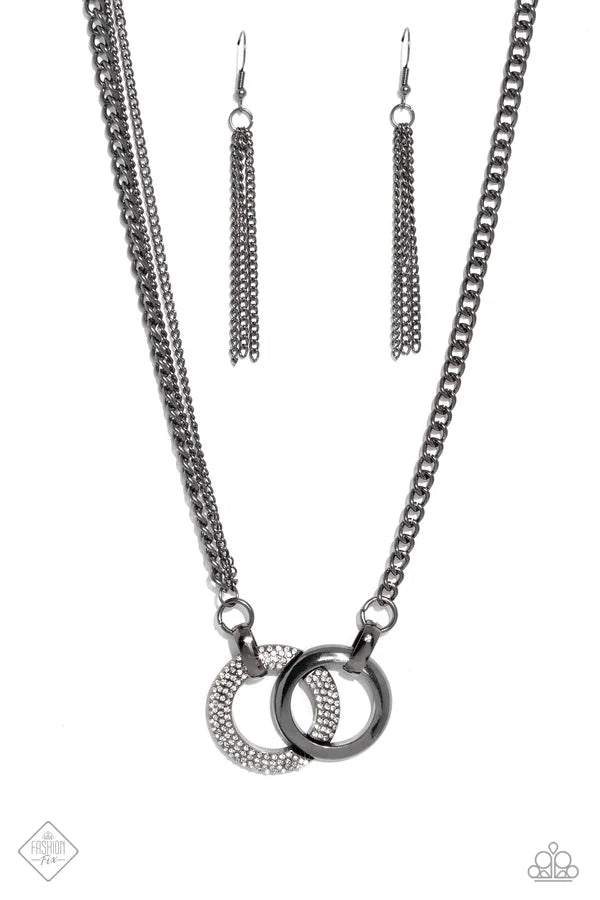 Phenomenal Powerhouse - Black (Gunmetal) Necklace (MM-0223)