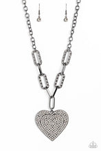 Load image into Gallery viewer, Roadside Romance - Black (Gunmetal) Heart Necklace
