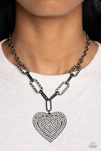 Load image into Gallery viewer, Roadside Romance - Black (Gunmetal) Heart Necklace
