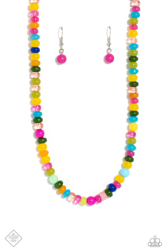 Headliner Hit - Multi (Colorful Beads) Necklace (SS-0623)