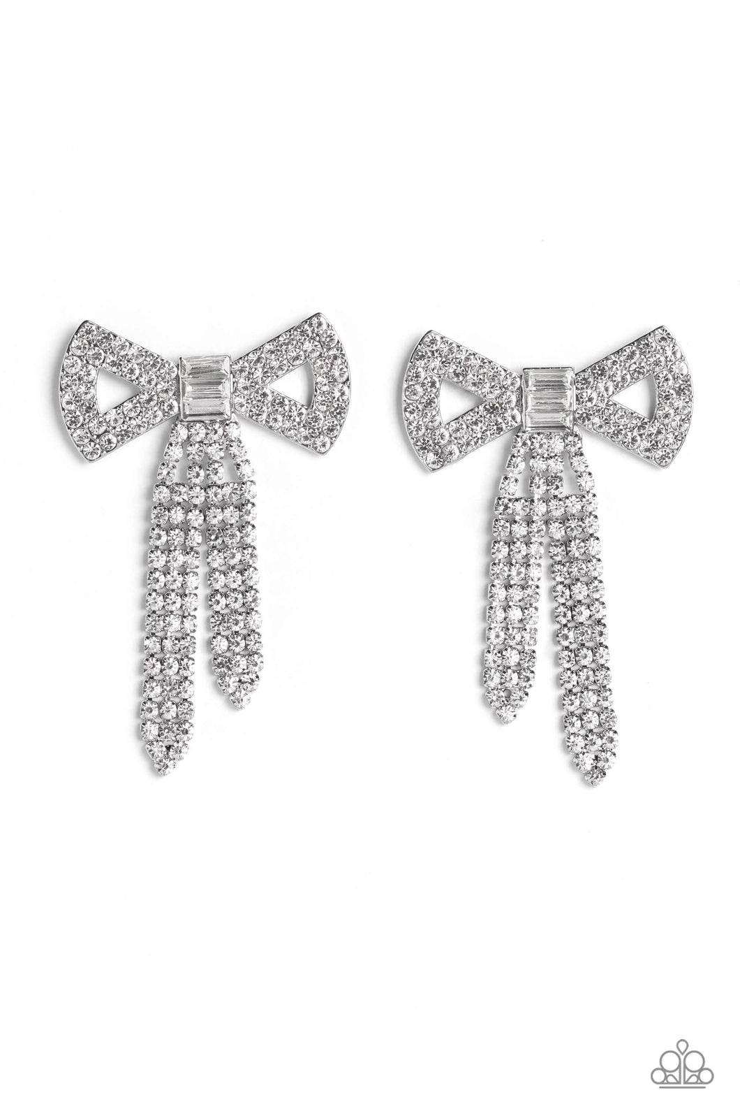 Just BOW With It - White Earring (LOP-0823)