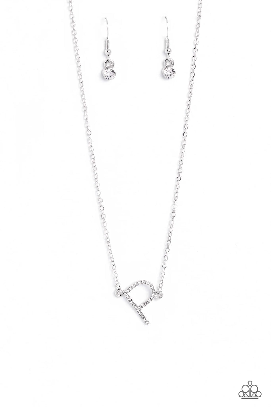 INITIALLY Yours - P - White (Iridescent) Necklace