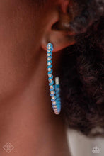 Load image into Gallery viewer, Put a STRING on It - Blue Hoop Earring (SS-0923)
