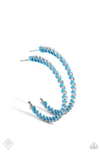 Load image into Gallery viewer, Put a STRING on It - Blue Hoop Earring (SS-0923)
