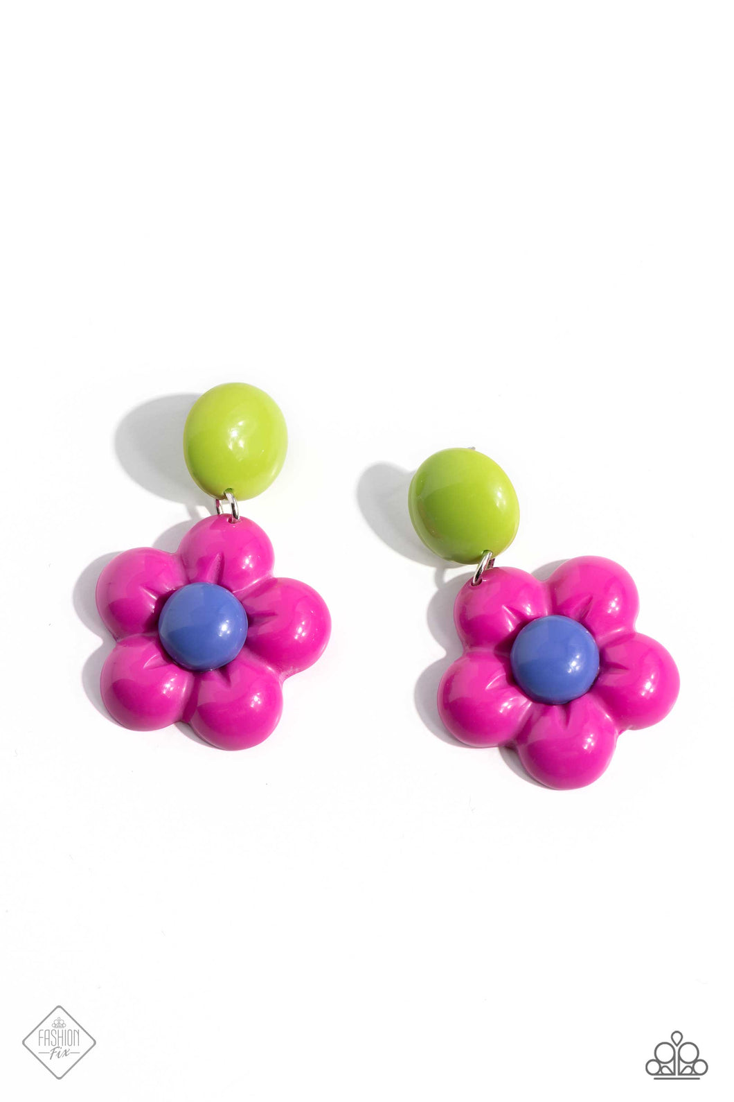 Poppin' Posies - Pink Post Earring (GM-1123)