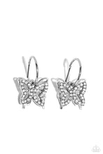 Load image into Gallery viewer, Lyrical Layers - White Hoop (Butterfly) Earring
