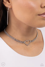 Load image into Gallery viewer, Rows of Romance - White (Heart) Necklace
