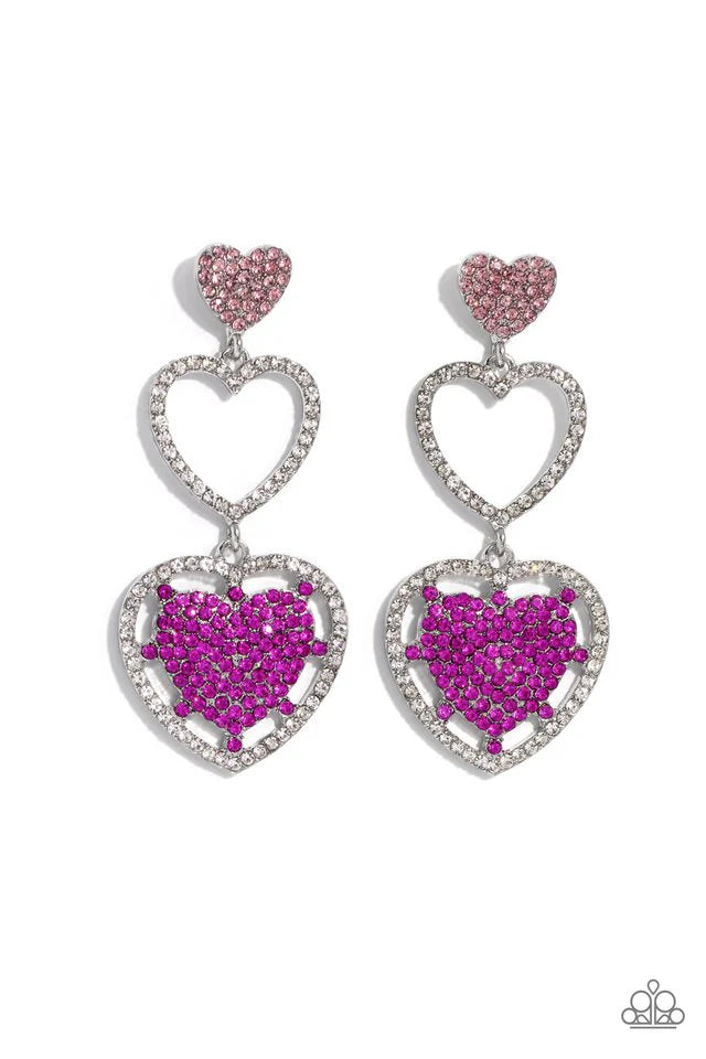 Couple's Celebration - Pink Post Earring