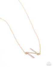 Load image into Gallery viewer, INITIALLY Yours - N - Gold Necklace
