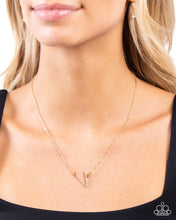Load image into Gallery viewer, INITIALLY Yours - V - Gold Necklace
