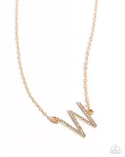 Load image into Gallery viewer, INITIALLY Yours - W - Gold Necklace
