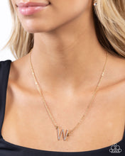 Load image into Gallery viewer, INITIALLY Yours - W - Gold Necklace
