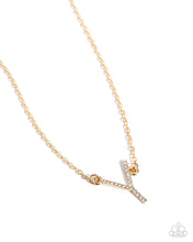 Load image into Gallery viewer, INITIALLY Yours - Y - Gold Necklace
