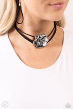 Load image into Gallery viewer, Textured Tapestry -  Black Choker Necklace
