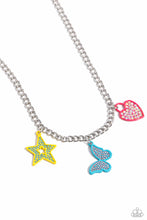 Load image into Gallery viewer, Sensational Shapes - Multi (Painted Star, Butterfly and Heart)Necklace (LOP-0224)
