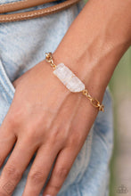 Load image into Gallery viewer, Mineral Merit - Gold (Chiseled Clear White Stone Bracelet (SSF-0124)
