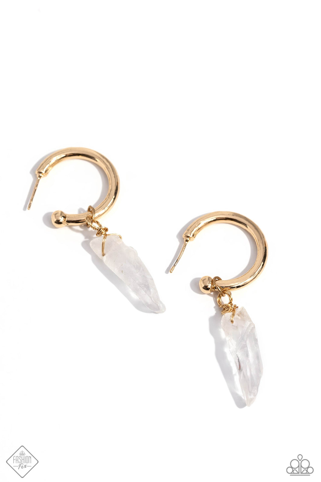 Excavated Elegance - Gold Hoop Earring (SSF-0124)