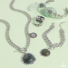 Load image into Gallery viewer, Sign Of the Zodiac - Green (Marbled Stone/Zodiac Chart Pendant) Necklace (SS-0824)
