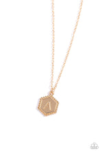 Load image into Gallery viewer, Emblematic Elegance - Gold - A Initial Necklace
