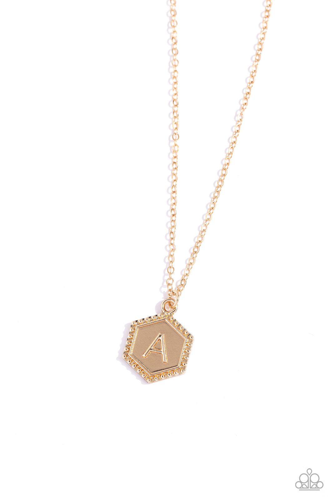 Emblematic Elegance - Gold - A Initial Necklace