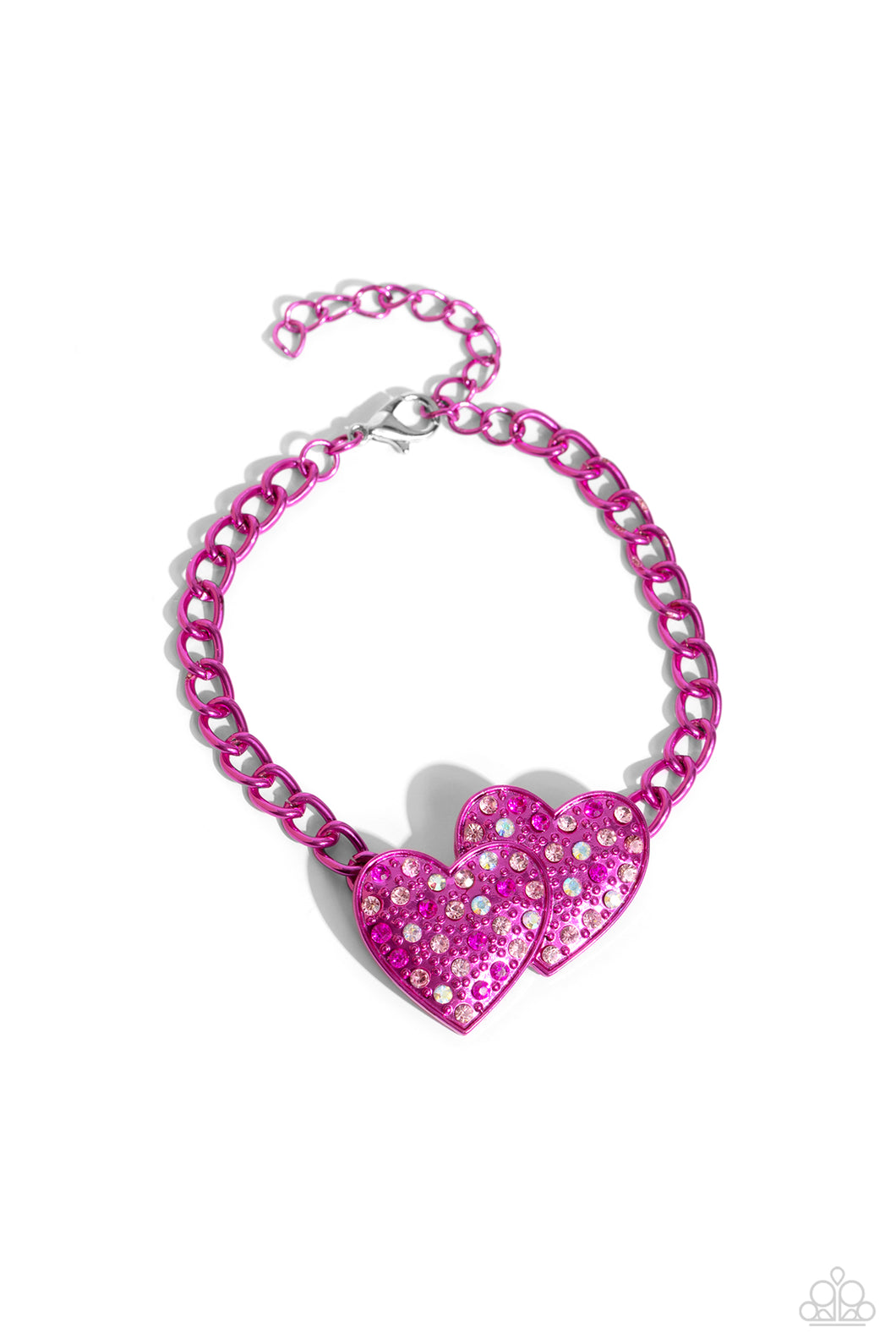 Lovestruck Lineup - Pink (Heart) Necklace