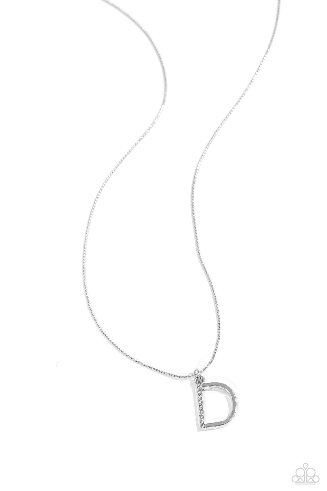 Letter of the Law - White - D Necklace