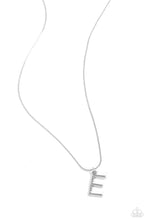 Load image into Gallery viewer, Letter of the Law - White - E Necklace
