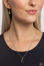 Load image into Gallery viewer, Letter of the Law - White - E Necklace
