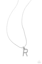 Load image into Gallery viewer, Letter of the Law - White - R Necklace
